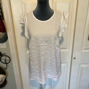 Counterparts Ivory Ruffle Sleeve Blouse